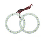 Led rings, angel eyes, 24 leds smd 3528, white color, 80 mm ring diameter, set of 2 pieces